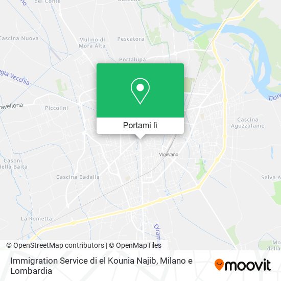 Mappa Immigration Service di el Kounia Najib