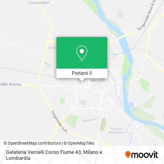 Mappa Gelateria Vercelli Corso Fiume 43