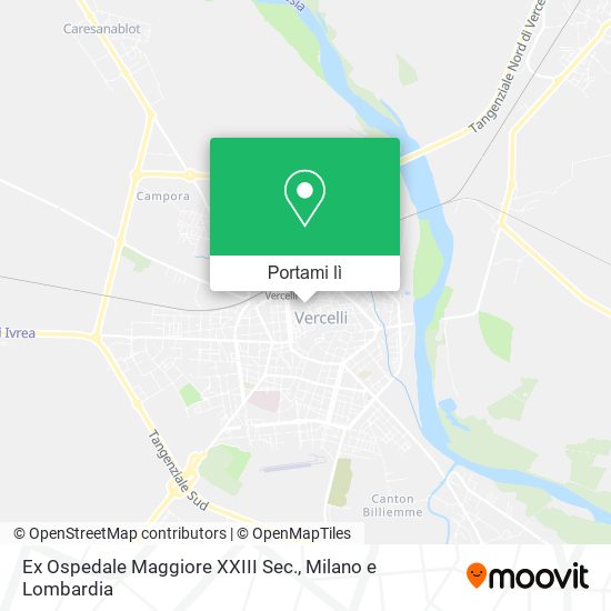 Mappa Ex Ospedale Maggiore XXIII Sec.