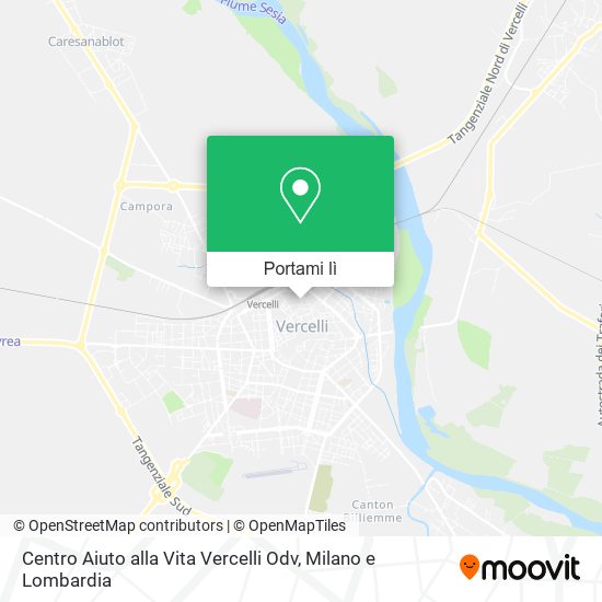 Mappa Centro Aiuto alla Vita Vercelli Odv