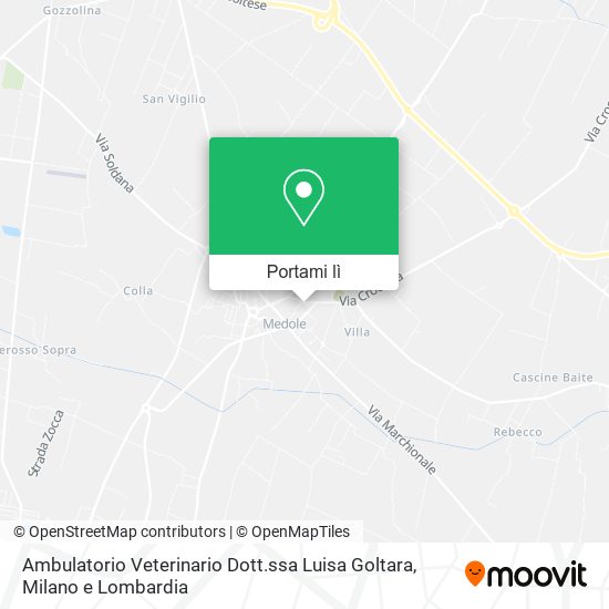 Mappa Ambulatorio Veterinario Dott.ssa Luisa Goltara