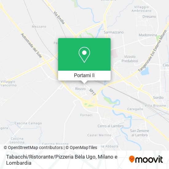 Mappa Tabacchi / Ristorante / Pizzeria Bèla Ugo