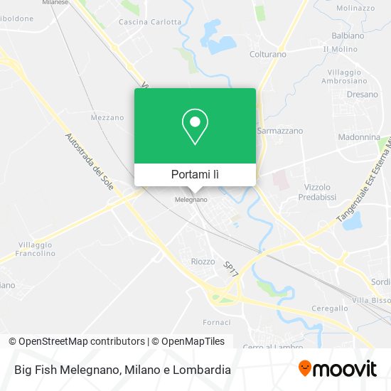 Mappa Big Fish Melegnano