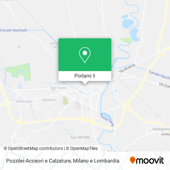 Mappa Pozzilei-Acceori e Calzature