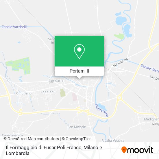 Mappa Il Formaggiaio di Fusar Poli Franco