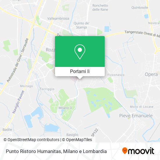 Mappa Punto Ristoro Humanitas