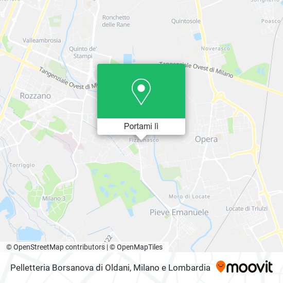 Mappa Pelletteria Borsanova di Oldani
