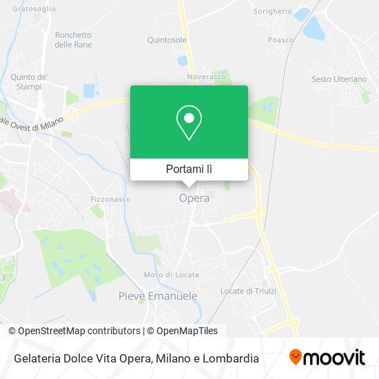 Mappa Gelateria Dolce Vita Opera