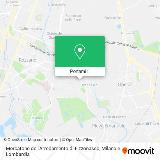 Mappa Mercatone dell'Arredamento di Fizzonasco