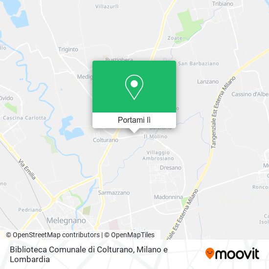 Mappa Biblioteca Comunale di Colturano