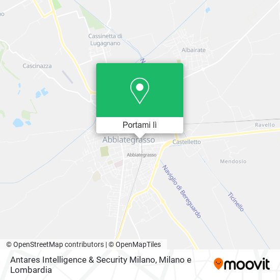Mappa Antares Intelligence & Security Milano
