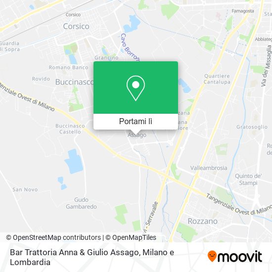 Mappa Bar Trattoria Anna & Giulio Assago