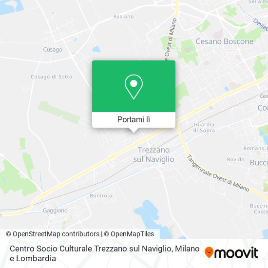 Mappa Centro Socio Culturale Trezzano sul Naviglio
