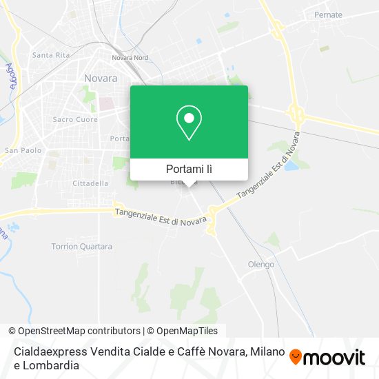 Mappa Cialdaexpress Vendita Cialde e Caffè Novara