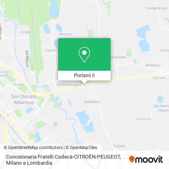 Mappa Conceionaria Fratelli Codecà-CITROËN-PEUGEOT