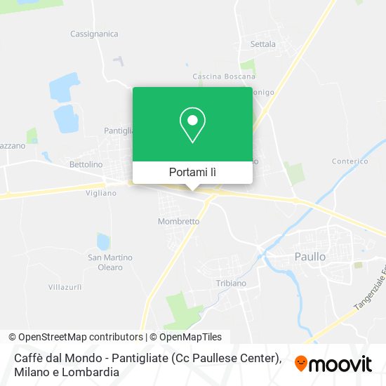 Mappa Caffè dal Mondo - Pantigliate (Cc Paullese Center)