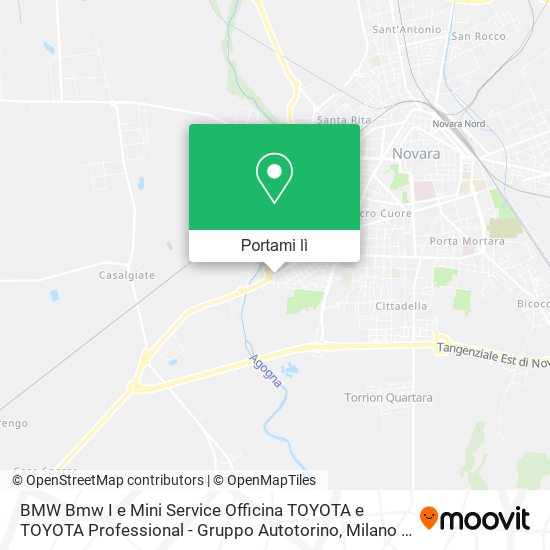 Mappa BMW Bmw I e Mini Service Officina TOYOTA e TOYOTA Professional - Gruppo Autotorino