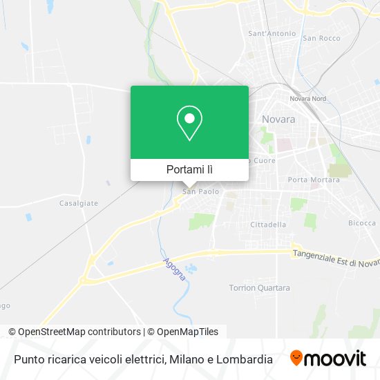 Mappa Punto ricarica veicoli elettrici