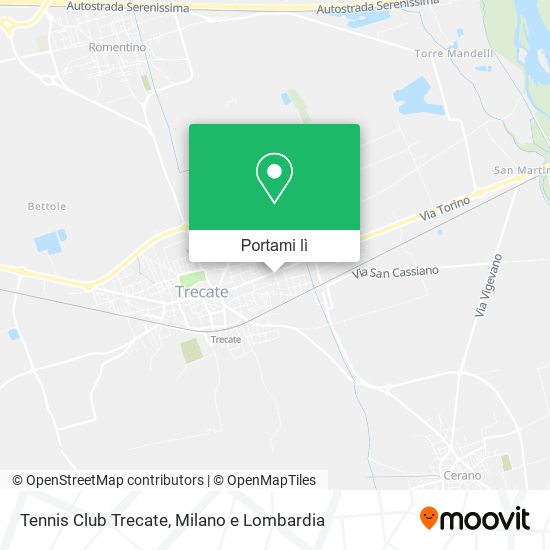 Mappa Tennis Club Trecate