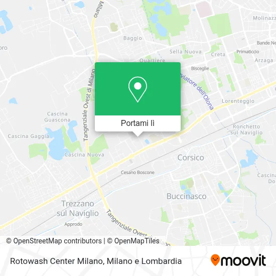 Mappa Rotowash Center Milano