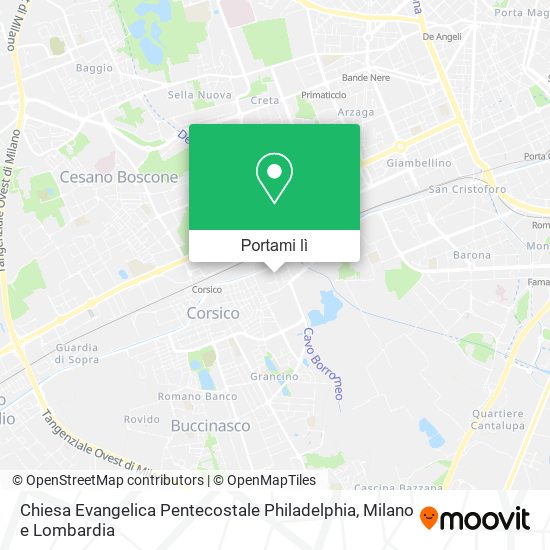 Mappa Chiesa Evangelica Pentecostale Philadelphia