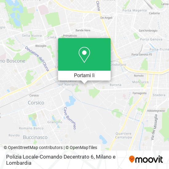 Mappa Polizia Locale-Comando Decentrato 6