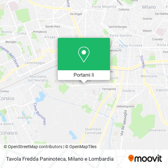 Mappa Tavola Fredda Paninoteca