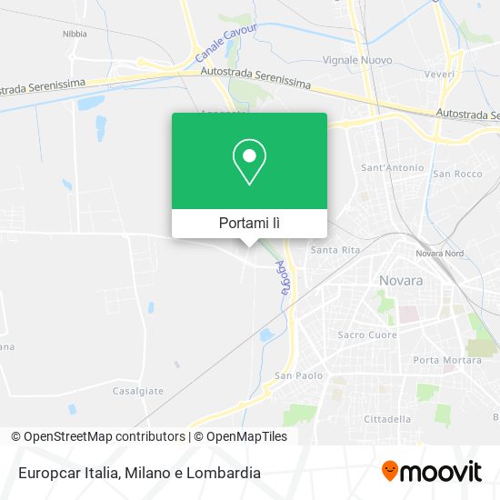 Mappa Europcar Italia