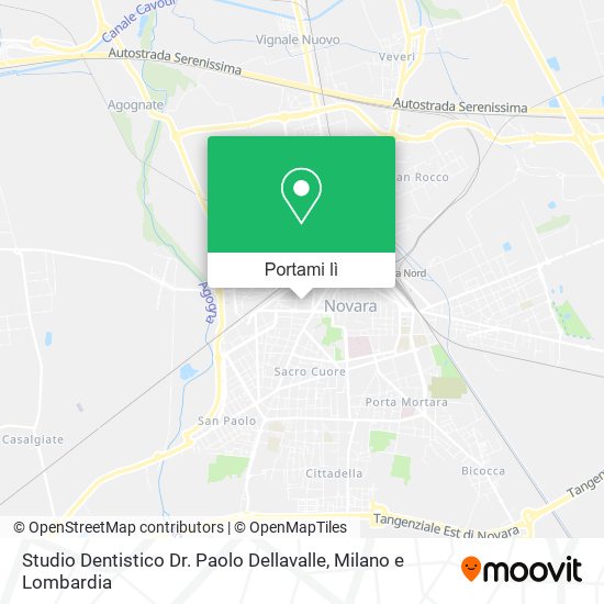 Mappa Studio Dentistico Dr. Paolo Dellavalle