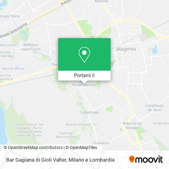 Mappa Bar Gagiana di Gioli Valter