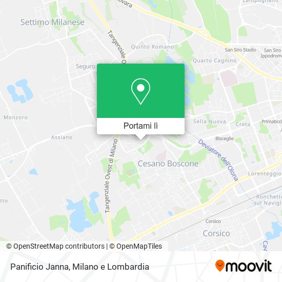 Mappa Panificio Janna