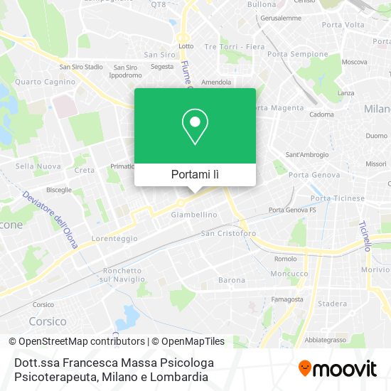 Mappa Dott.ssa Francesca Massa Psicologa Psicoterapeuta