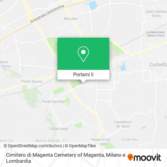 Mappa Cimitero di Magenta Cemetery of Magenta
