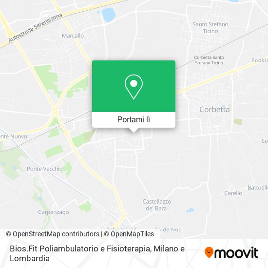 Mappa Bios.Fit Poliambulatorio e Fisioterapia