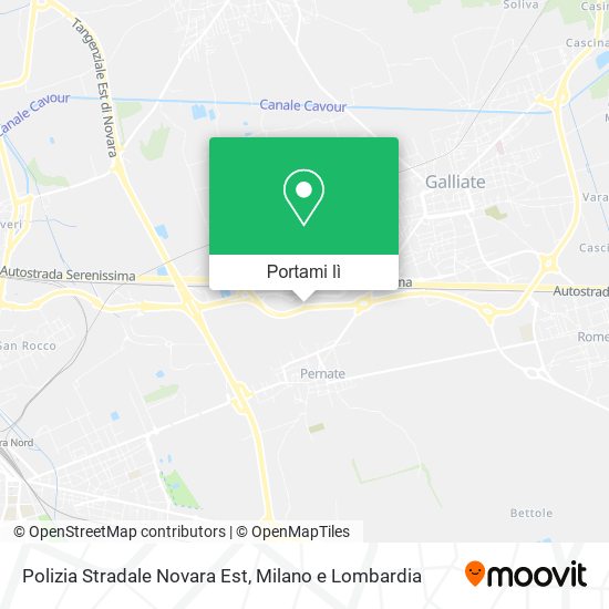Mappa Polizia Stradale Novara Est