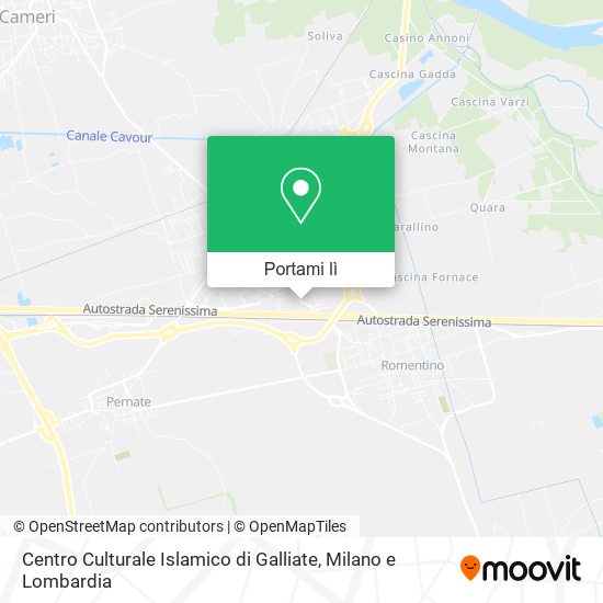 Mappa Centro Culturale Islamico di Galliate
