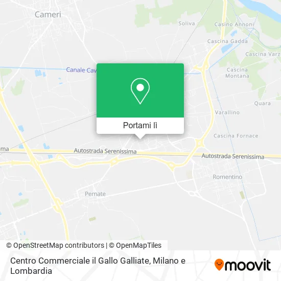 Mappa Centro Commerciale il Gallo Galliate