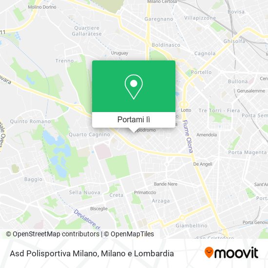 Mappa Asd Polisportiva Milano