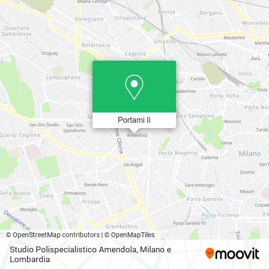 Mappa Studio Polispecialistico Amendola