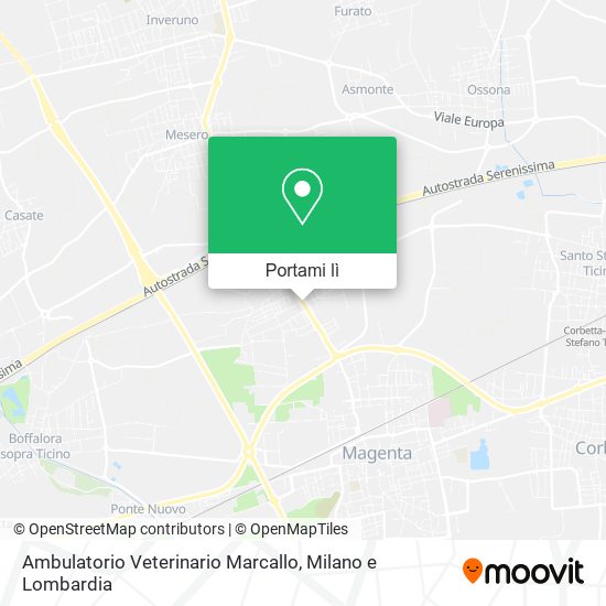 Mappa Ambulatorio Veterinario Marcallo