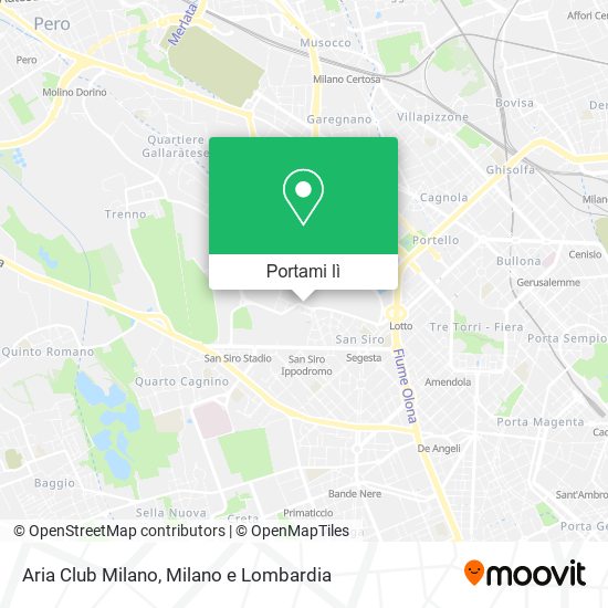 Mappa Aria Club Milano