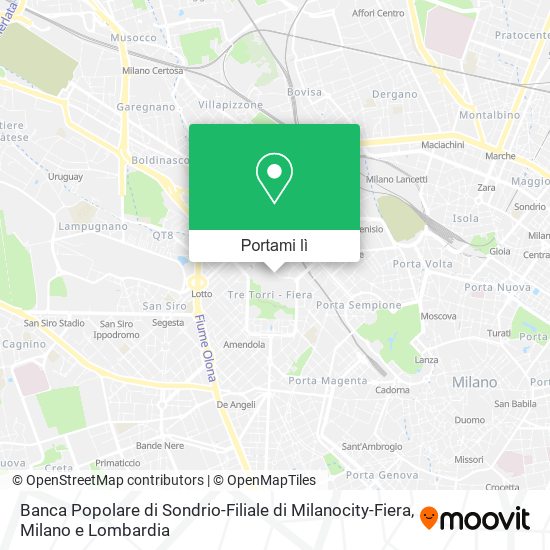 Mappa Banca Popolare di Sondrio-Filiale di Milanocity-Fiera