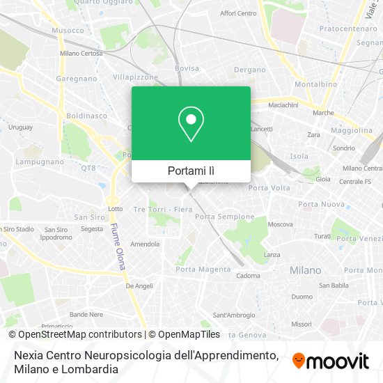 Mappa Nexia Centro Neuropsicologia dell'Apprendimento