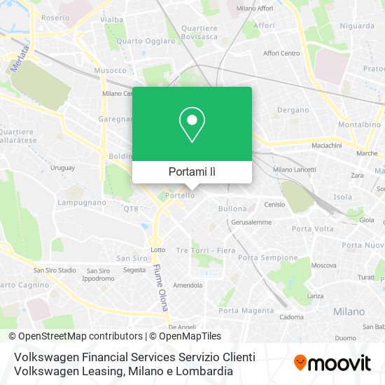 Mappa Volkswagen Financial Services Servizio Clienti Volkswagen Leasing