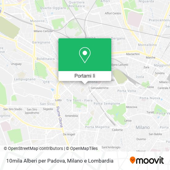 Mappa 10mila Alberi per Padova