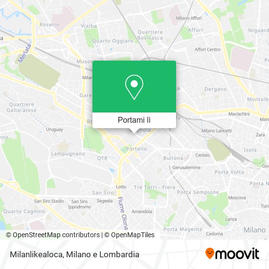 Mappa Milanlikealoca