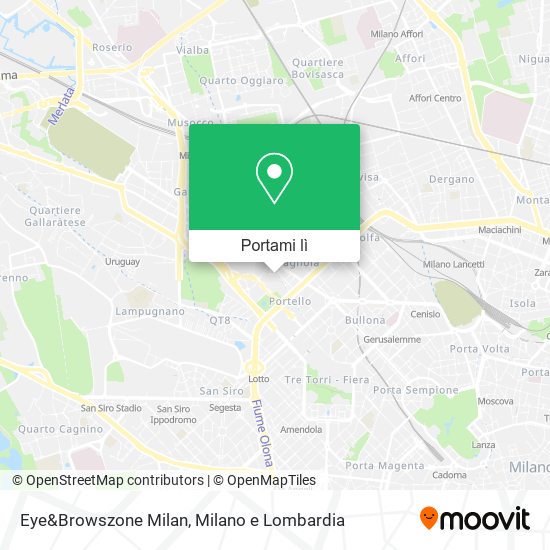 Mappa Eye&Browszone Milan