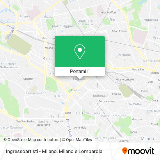 Mappa Ingressoartisti - Milano