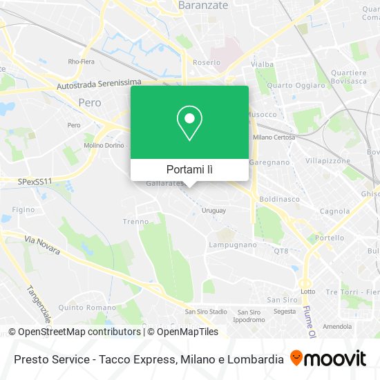 Mappa Presto Service - Tacco Express