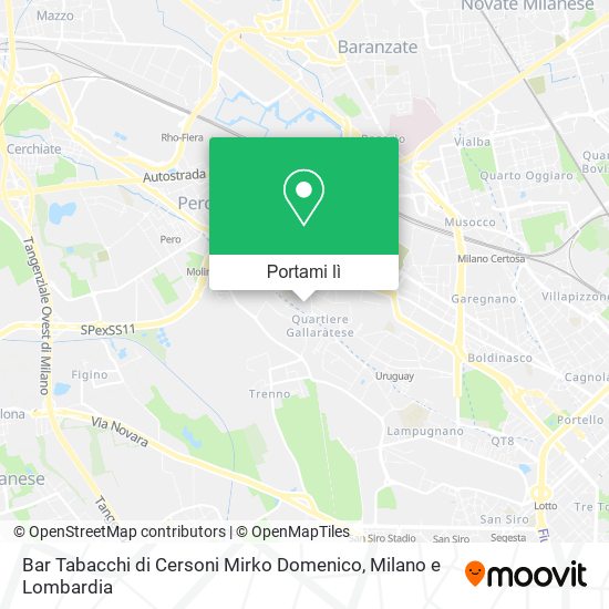 Mappa Bar Tabacchi di Cersoni Mirko Domenico